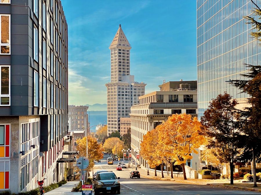 White Smith Tower rising above downtown Seattle